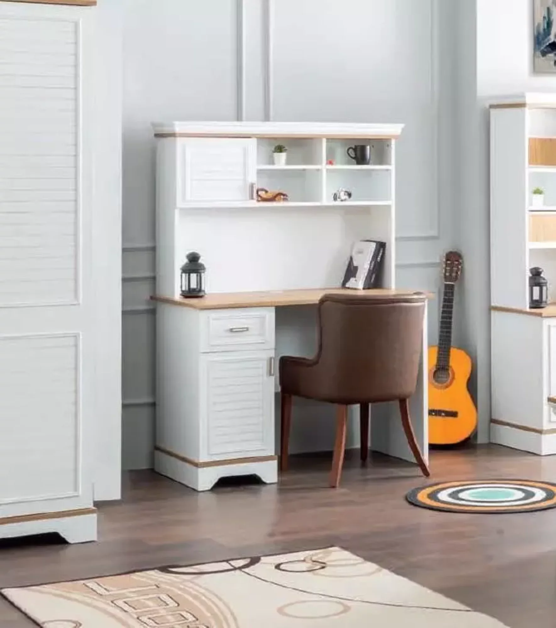 Schreibtisch Weiß Jugend Schlafzimmer Kinderzimmer Möbel Design Weiß