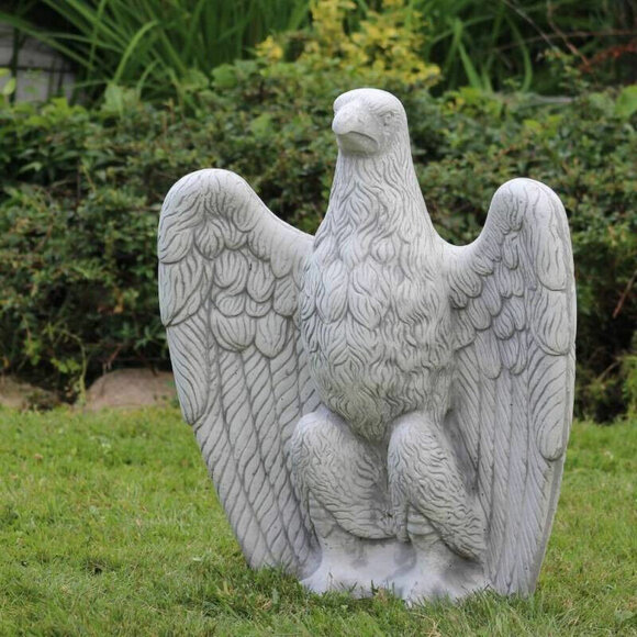 GARTENFIGUR STEINFIGUR FIGUR GARTEN VOGEL SKULPTUR DECORATIVE STEINGUSS