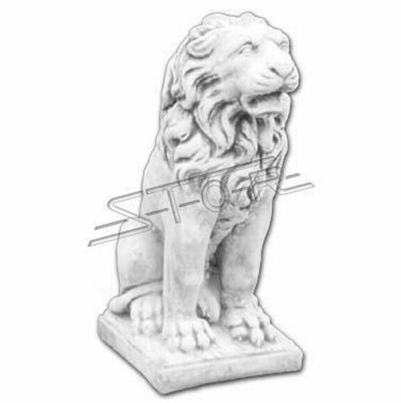 GARTENFIGUR STEINFIGUR FIGUR GARTEN SKULPTUR DECORATIVE LÖWE STEINGUSS