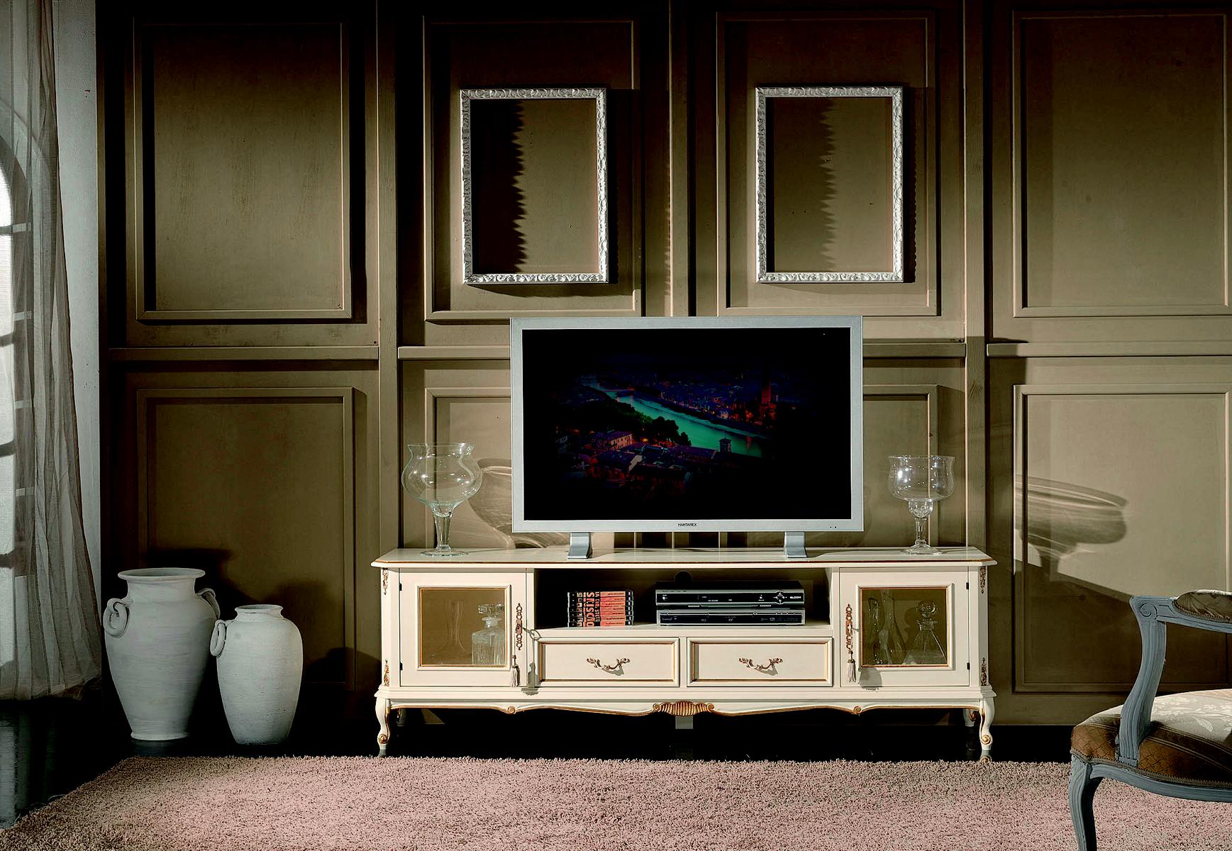 Sideboard tv Luxus Lowboard rtv Schrank Tisch Wohnzimmer Holz Möbel Barock Stil Neu