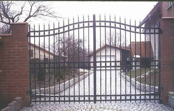 Flügel Tore Handarbeit Zaun Rustikales Tor Maßanfertigung Flügeltor Modell 052