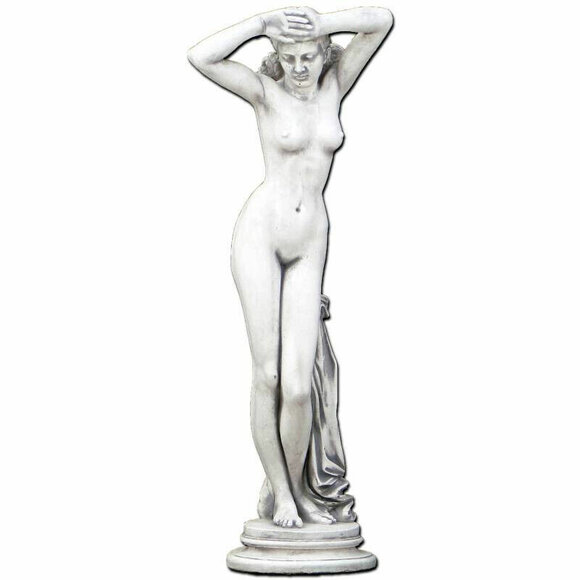 GARTENFIGUR STEINFIGUR FIGUR GARTEN SKULPTUR SILBER STEINGUSS DECORATIVE