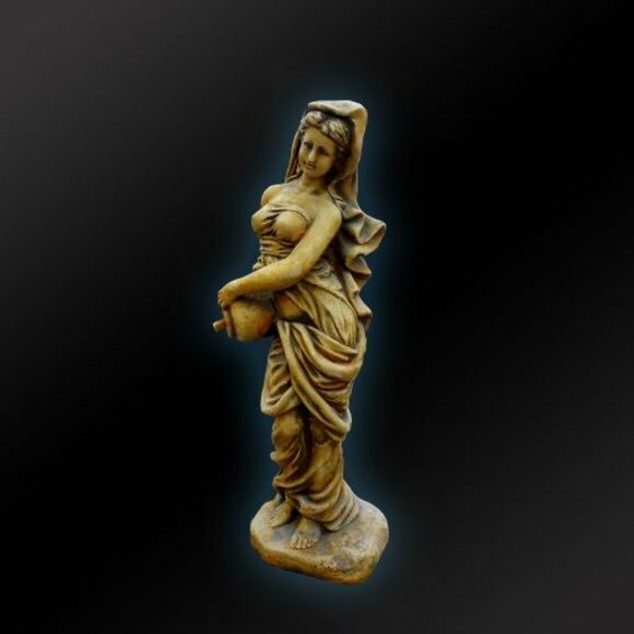 Wasserspeier Brunen Figur Steinfigur für Garten Dekorative Dame Teich Antik