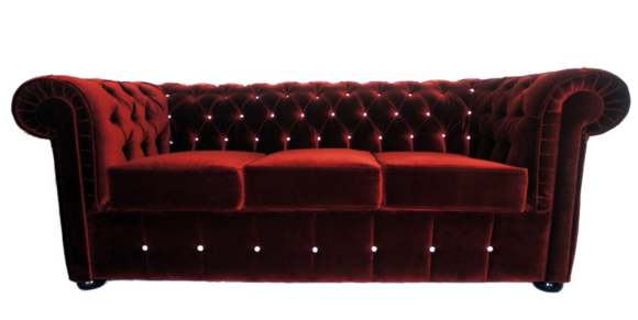 Rot Chesterfield Sofa Couch Polster Designer 3 Sitzer Garnitur Sofas Neu