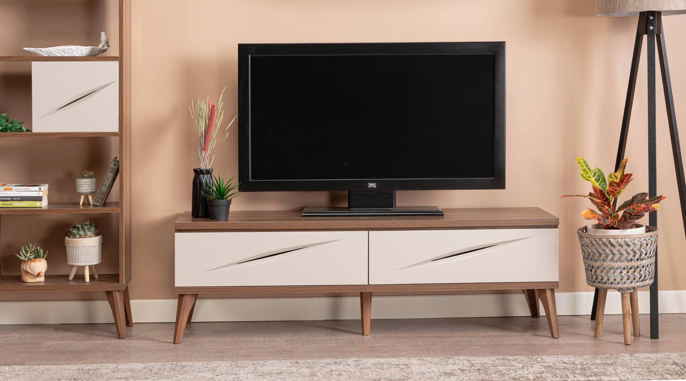Lowboard TV Tisch Medienkonsole Sideboard Mediencenter Konsole Entertainment rtv