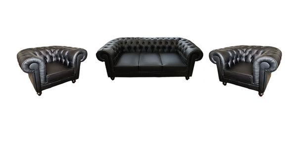 Chesterfield Sofagarnitur Couch Polsterset Sofa Polster Garnitur Sofas