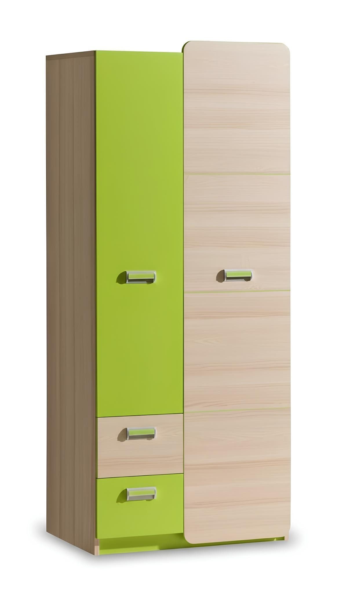 Kleiderschrank Schlichter Holzschrank mit Garderobenfunktion Sofort