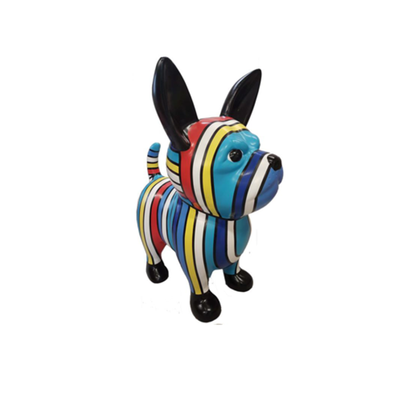 Abstrakte Figur Statue Design Skulptur Deko Hund Garten Statuen