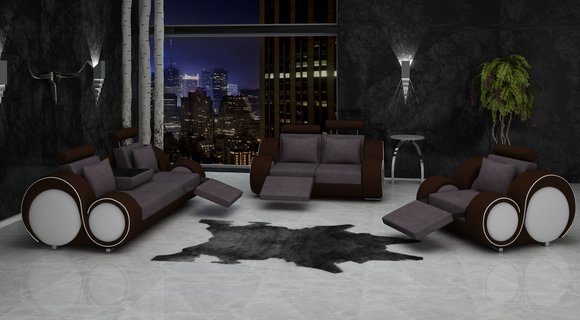 Stoffsofa 3+2+1 Sitzer Textilsofa Berlin Stoff