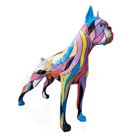 Design Figur Hund aus Kunststoff Garten Dekoration Skulptur Statuen