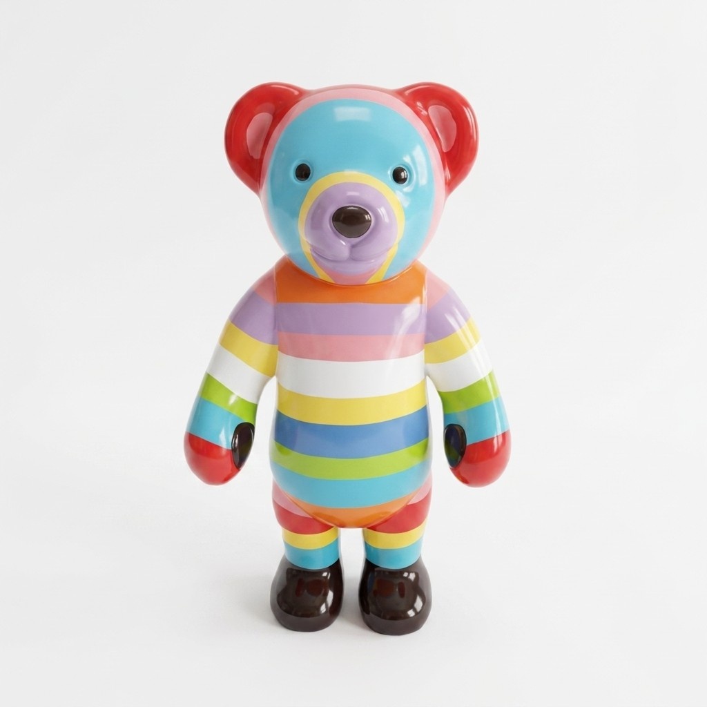 Abstrakt Teddy Figur Statue Skulptur Deko Garten Design Statuen