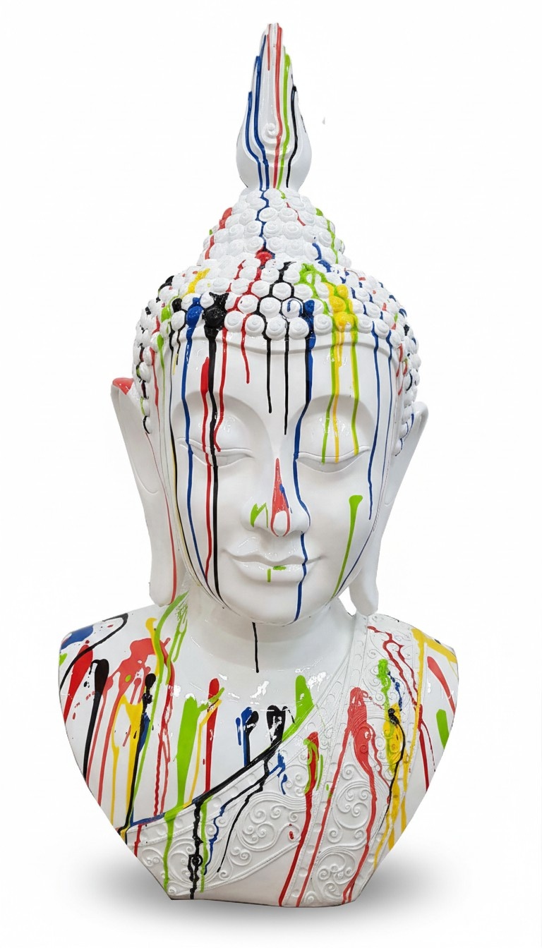 Abstrakte Buddha Deko Figur Statue Skulptur 117cm Figuren Statuen