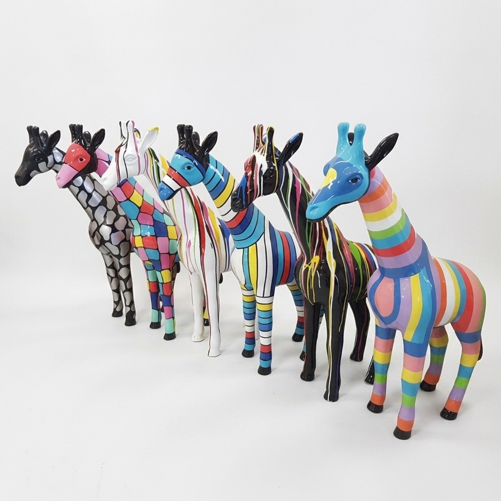 Abstrakte Figur Statue Giraffe Skulptur Deko Garten Design 115cm