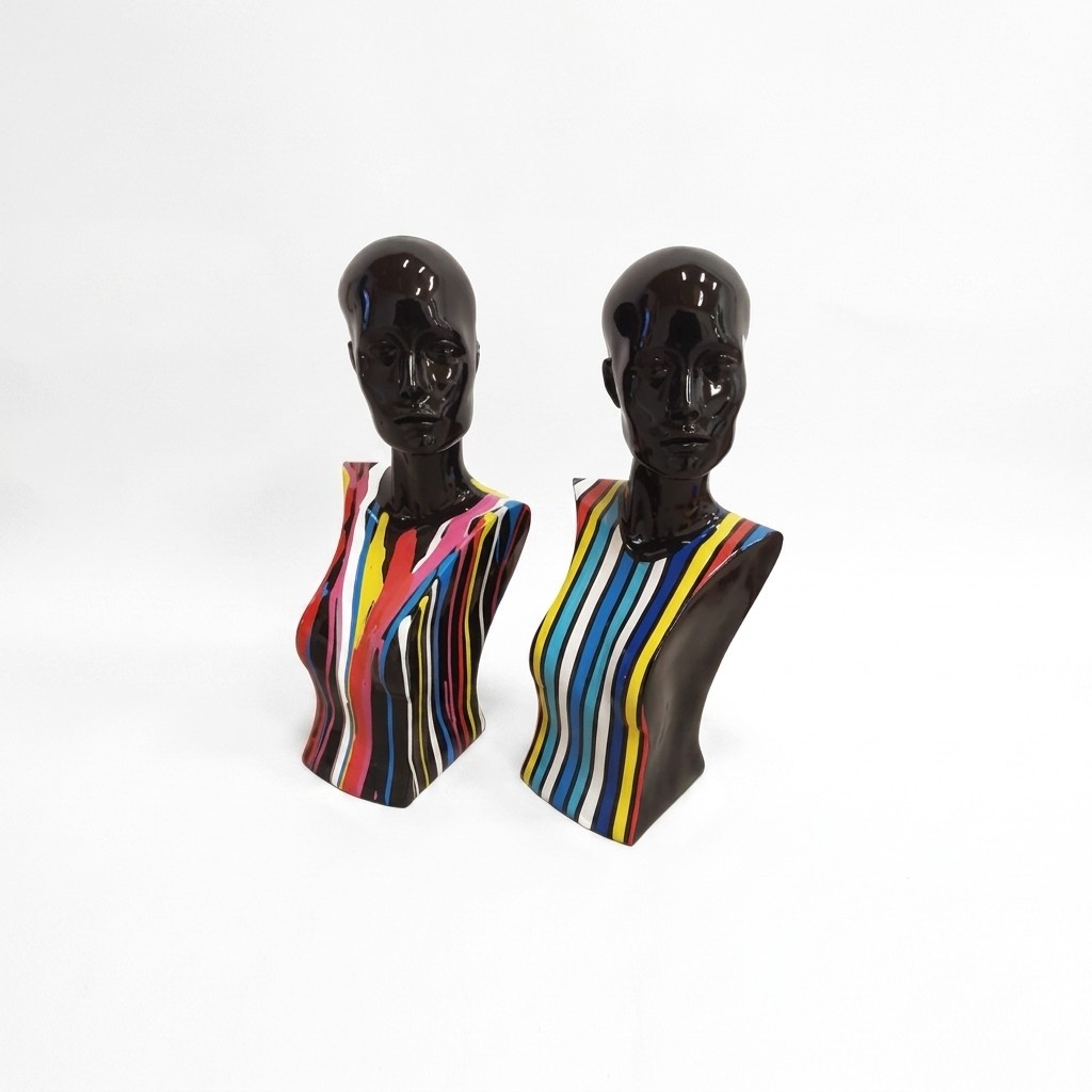 Abstrakte Skulptur Frauen Büste 58 cm Stil Statuen Skulpturen Figuren