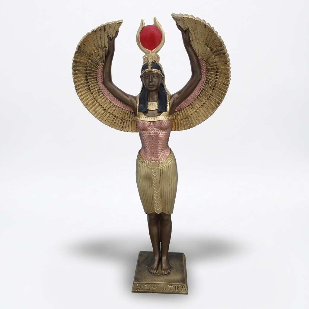 Ägyptische Figur Göttin Isis Figuren Statuen Kunststoff Statue Antik Stil