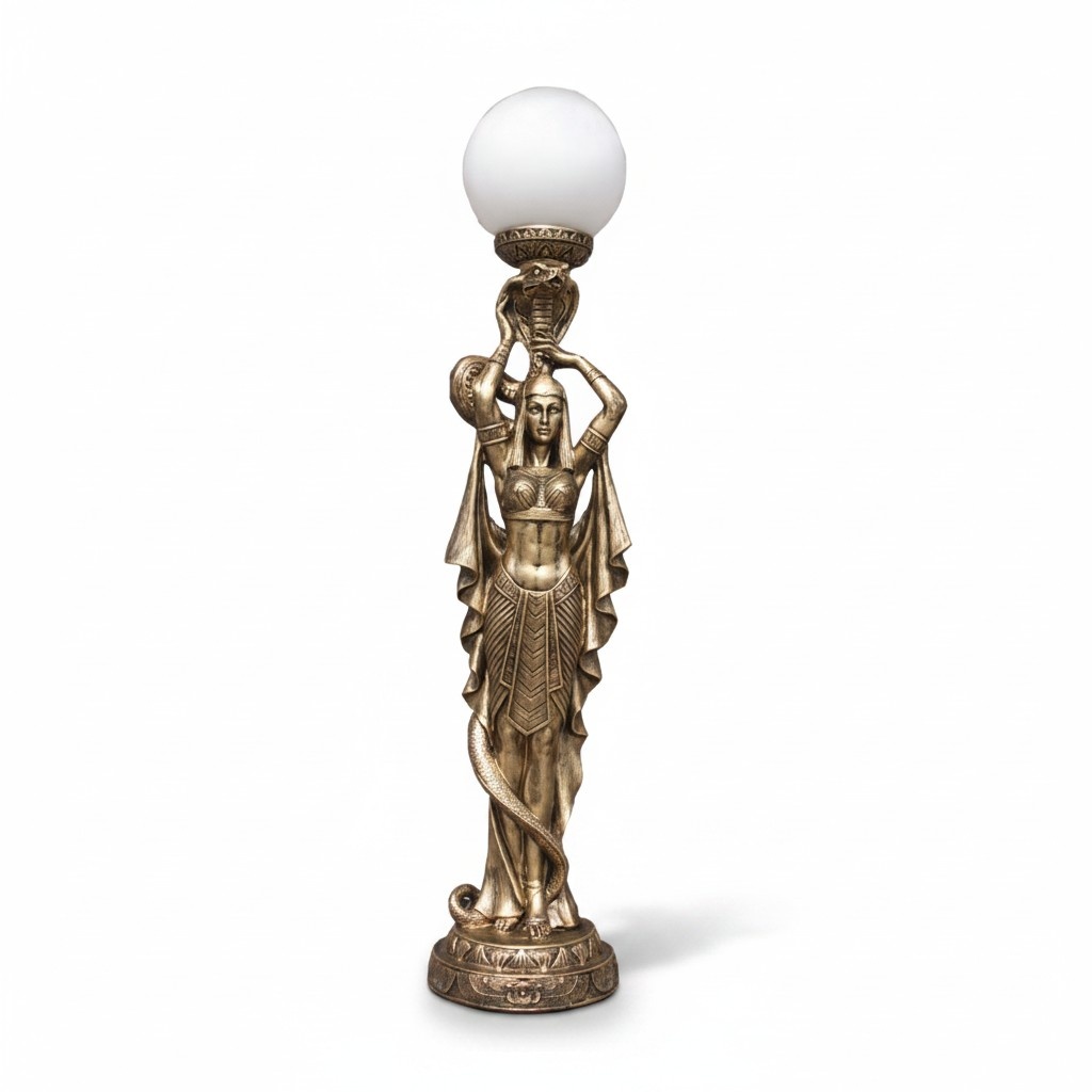 Ägyptische Figur Lampe Tisch Steh Lampen Statue Kleopatra 74cm Statuen