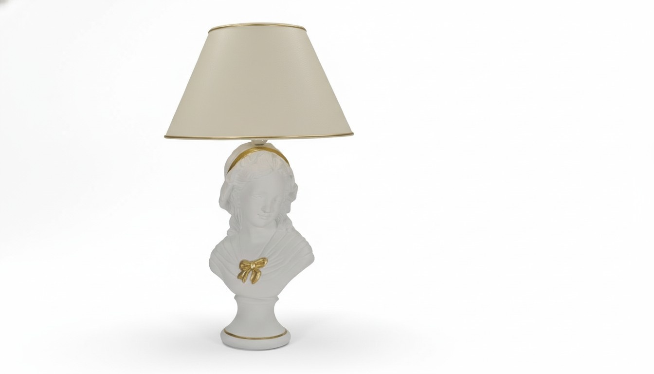 Antik Stil Büste Leuchte Tischlampe Tischleuchte Lampen Lampe Leuchten