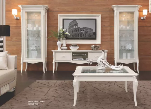 TV Ständer Sideboard RTV Lowboard Tisch Holz Weiß Wohnzimmer Kommode