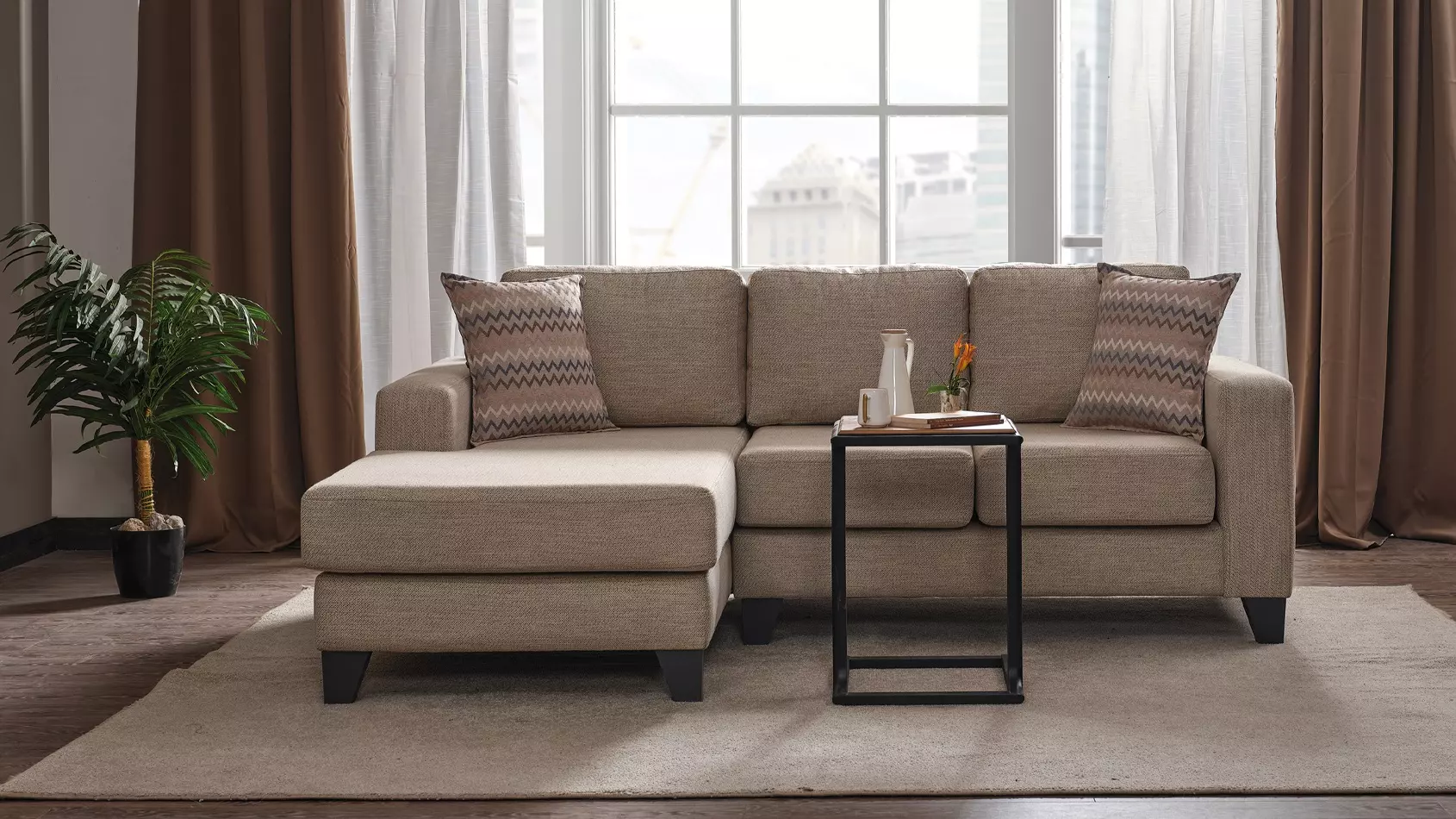 Ecksofa L-Form Textil Eckcouch Sofa Polster Premium Couch Möbel