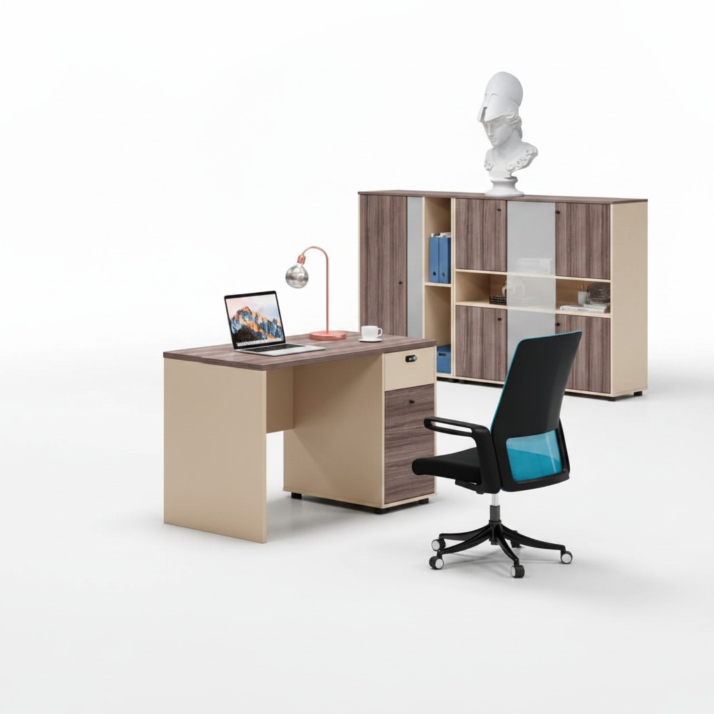 Arbeitstisch Braun Tisch Bürotisch Schreibtisch Büromöbel Holztisch