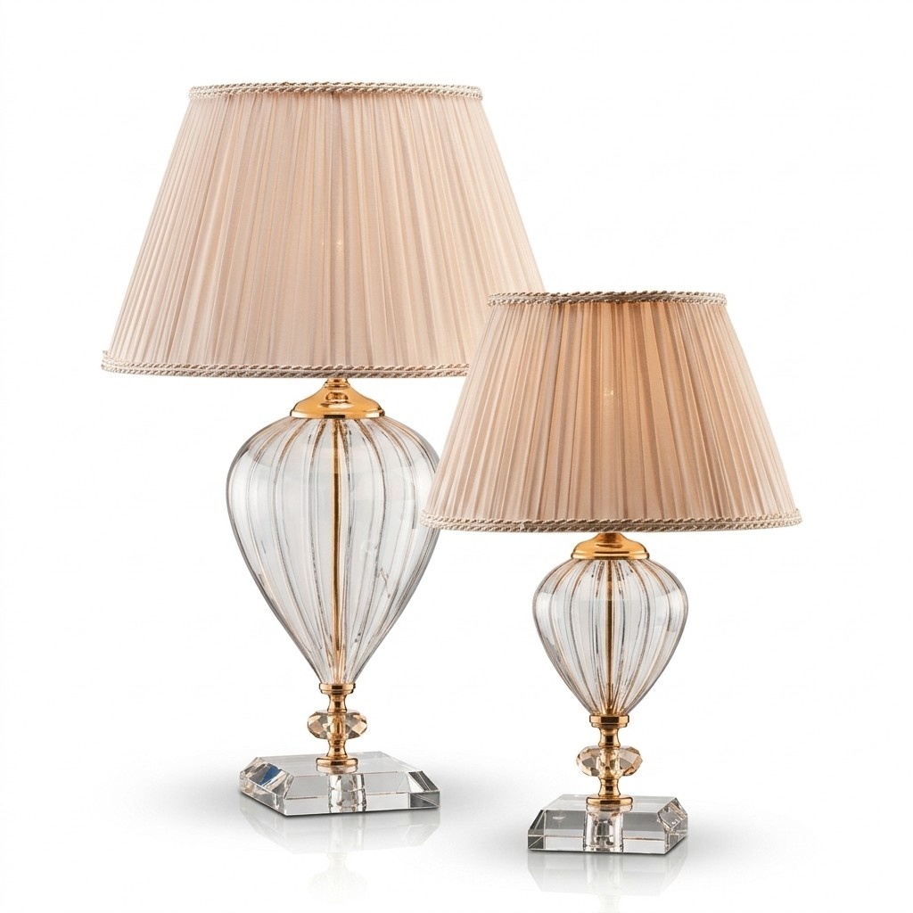 Art déco Stil Kronleuchte Tisch Lampe Kristall Leuchte neu Tischleuchte