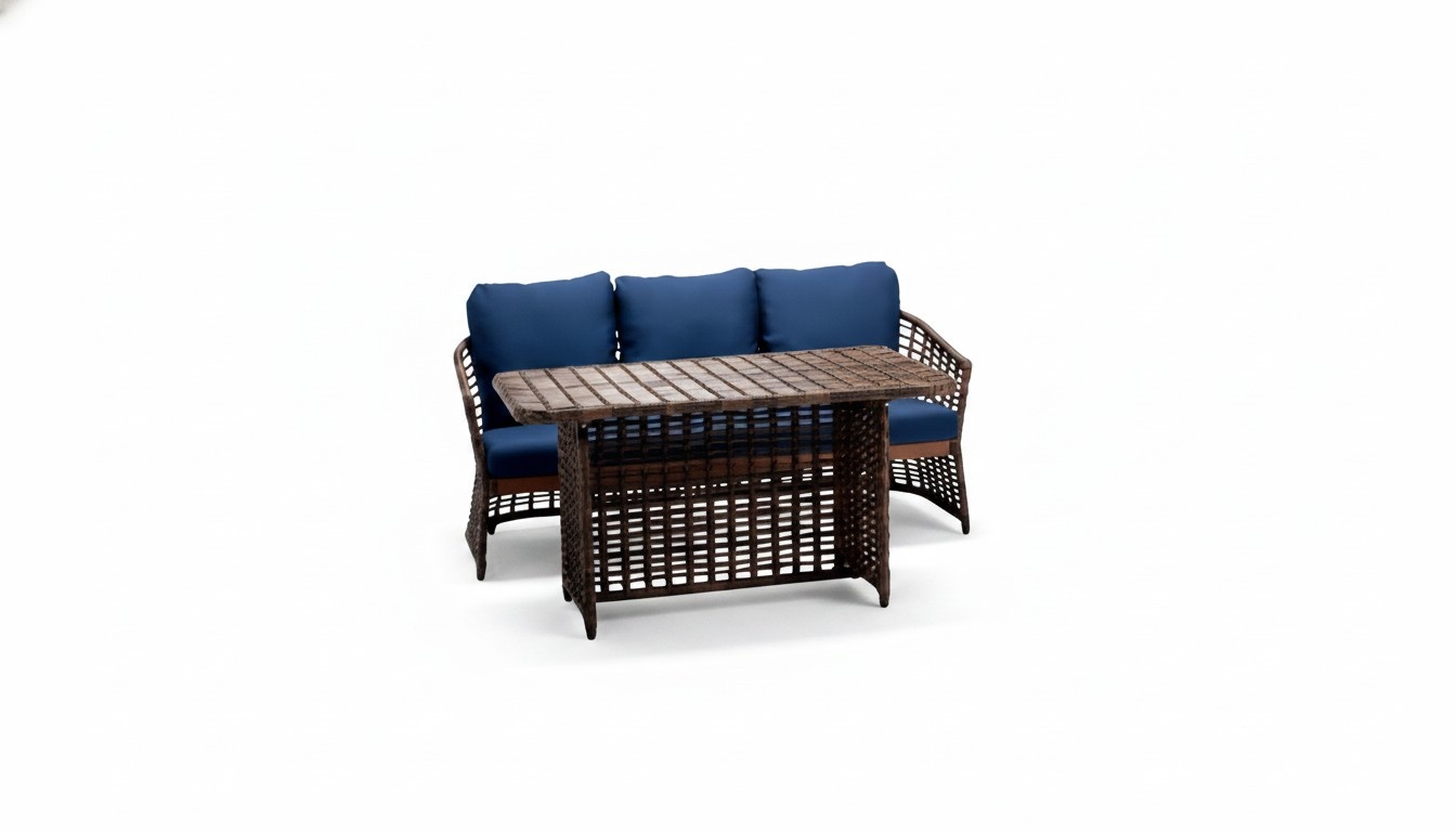 Außenmöbel Gartenlounge Rattanmöbel Freizeitmöbel Outdoor-Möbel Tisch 2tlg