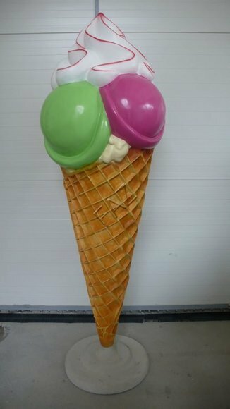 XXL Eis Diele Werbung Aufsteller Figur Garten Diele Dekoration Massiv Deko