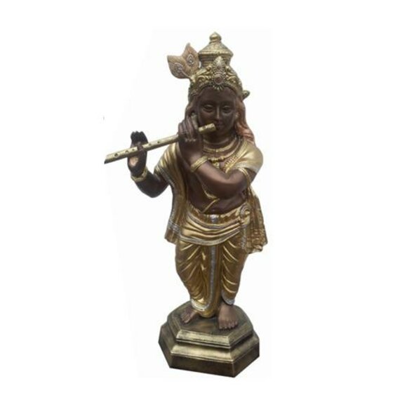 Deko Figur Statue Skulptur 82 cm Figuren Statuen Skulpturen Flöte
