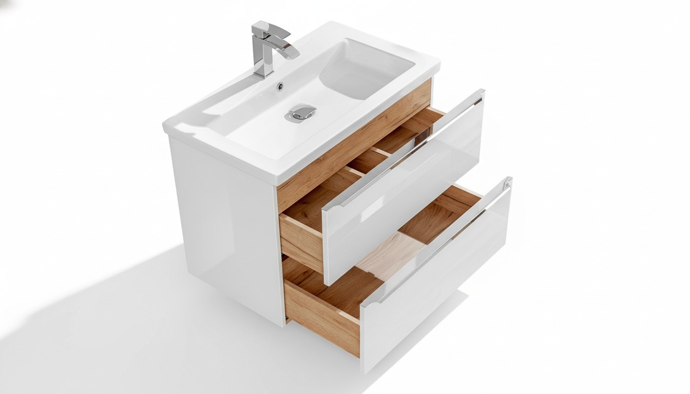 Badmöbel Set 80cm Waschbecken mit Unterschrank Waschtisch
