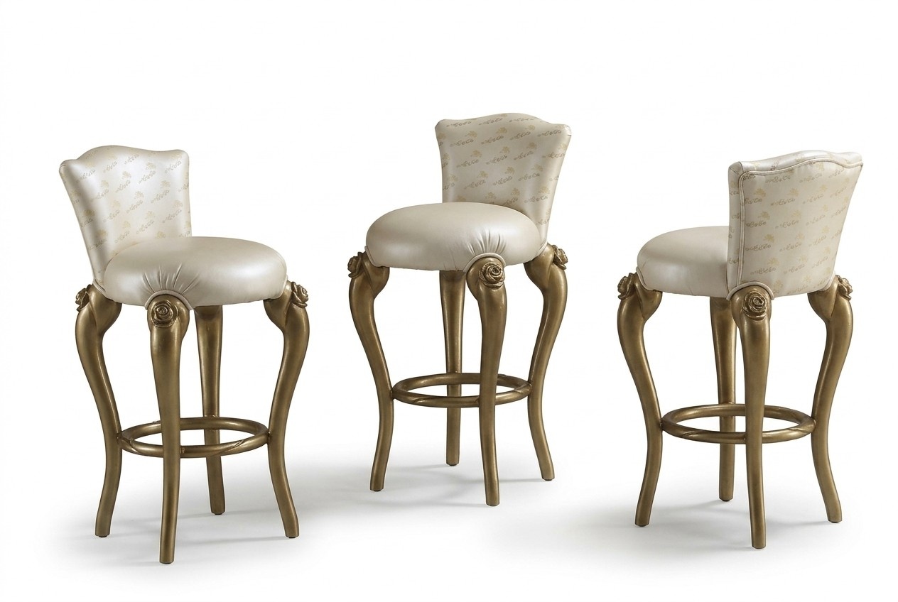 Barhocker Stuhl Sessel Bar Hausbar für Theke Tresen Barschrank Deko Barock