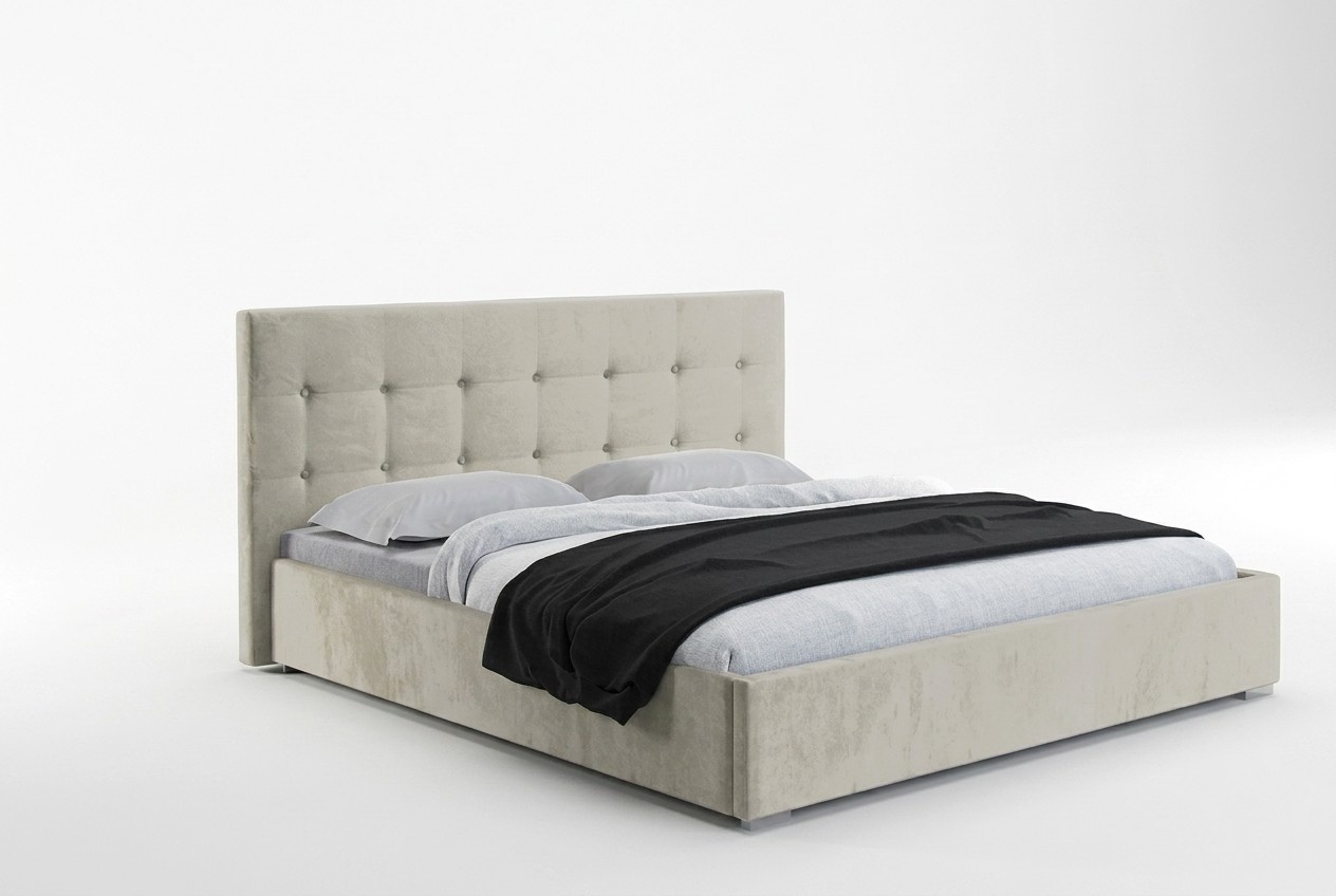 Beige 160x200 Bett Schlafzimmer Betten Textil Leder Hotel Luxus Polster Big