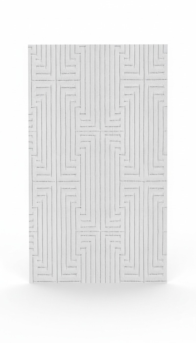 Beige Teppich Kurzflor Geometrisches Design Abstrakte Optik 3D Effekt Teppiche