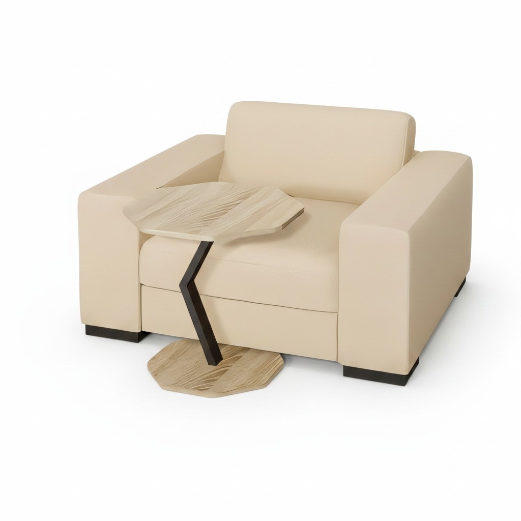 Beistelltisch aus Holz in Braun modern eleganter Stil