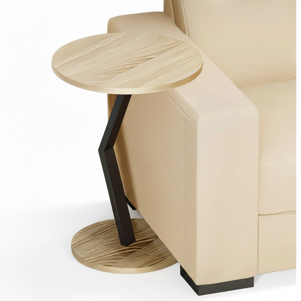 Beistelltisch aus Holz in Braun modern eleganter Wohnstil