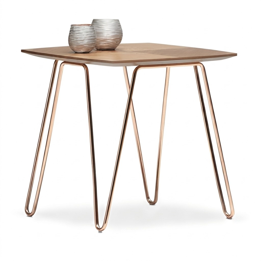 Beistelltisch aus Metall in Braun modern eleganter Wohnstil