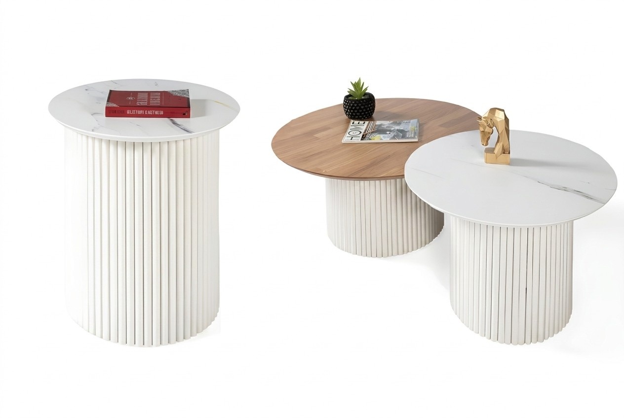 Beistelltisch Couchtisch Sofatisch Wohnzimmertisch Praktisch 2tlg.