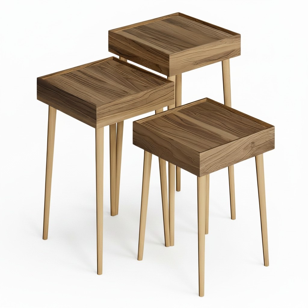 Beistelltisch Holz Braun Elegant Modern