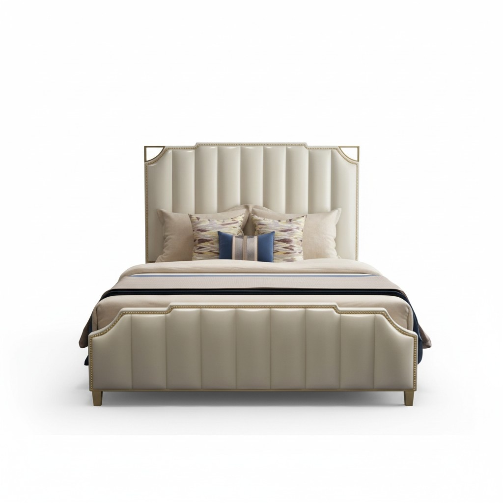Bett Design Doppelbett Luxus Betten Polster Schlafzimmer Möbel 180x200