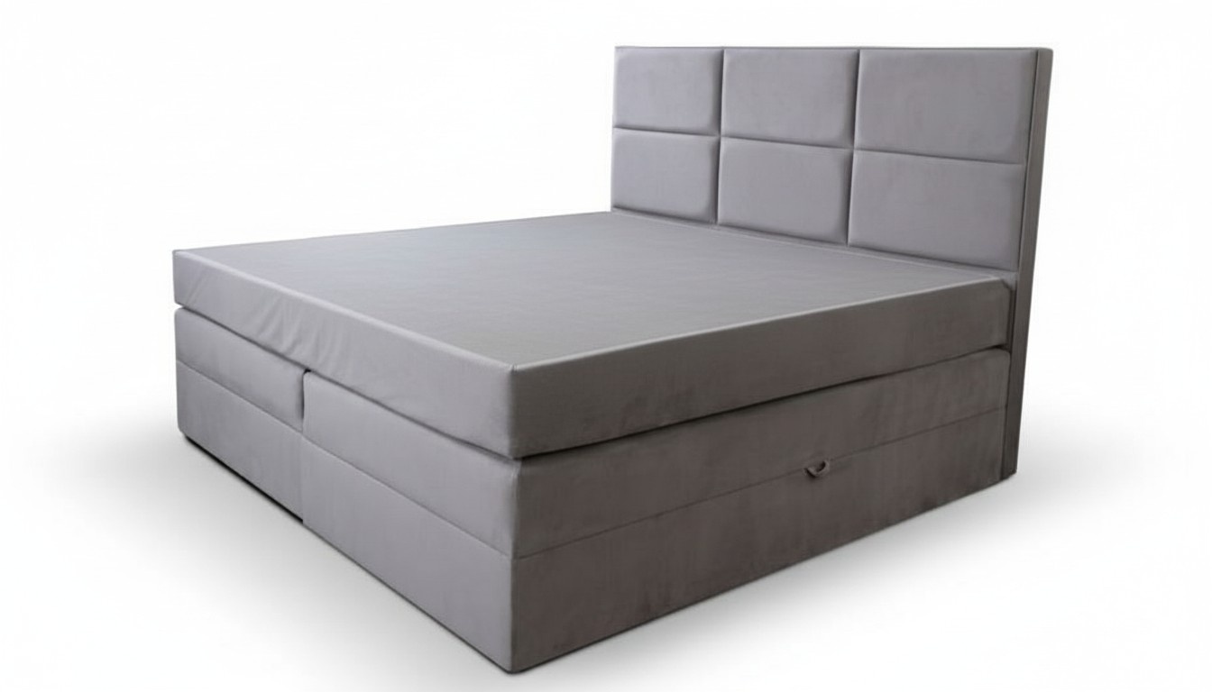 Bett Doppelbett Schlafzimmer 180сm Matratze Grau moderner Stil Hochwertig