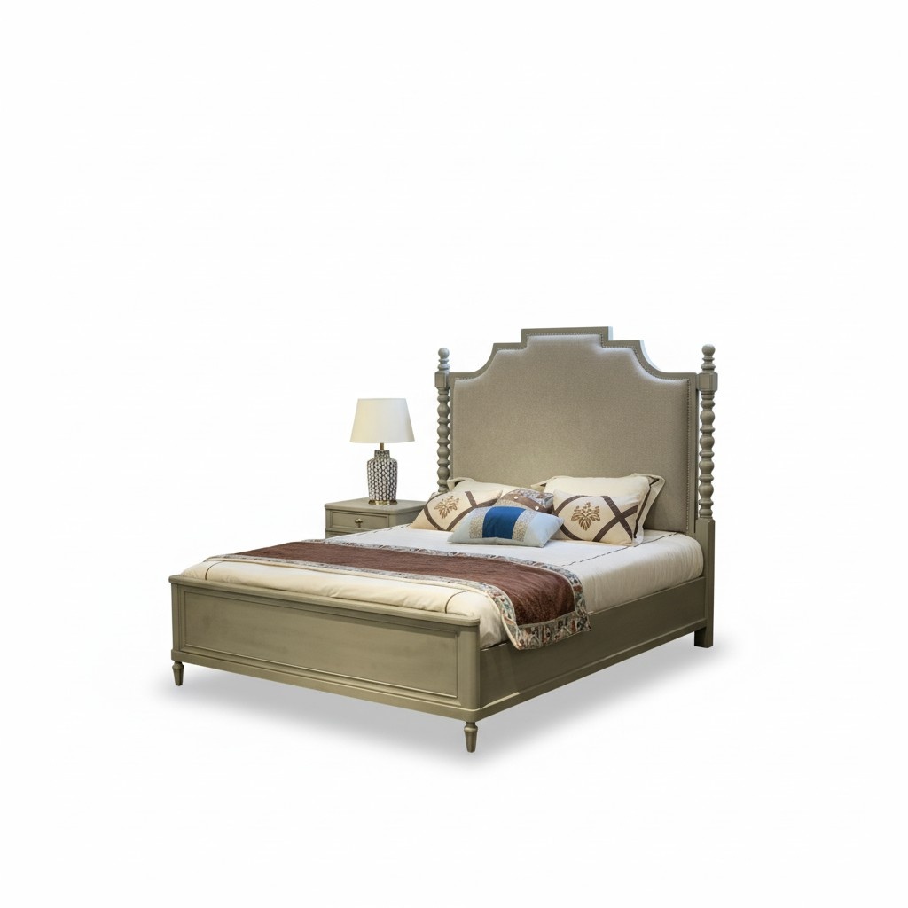 Bett Doppelbett Schlafzimmer Design Betten Moderne Polster Holz Textil Möbel Neu
