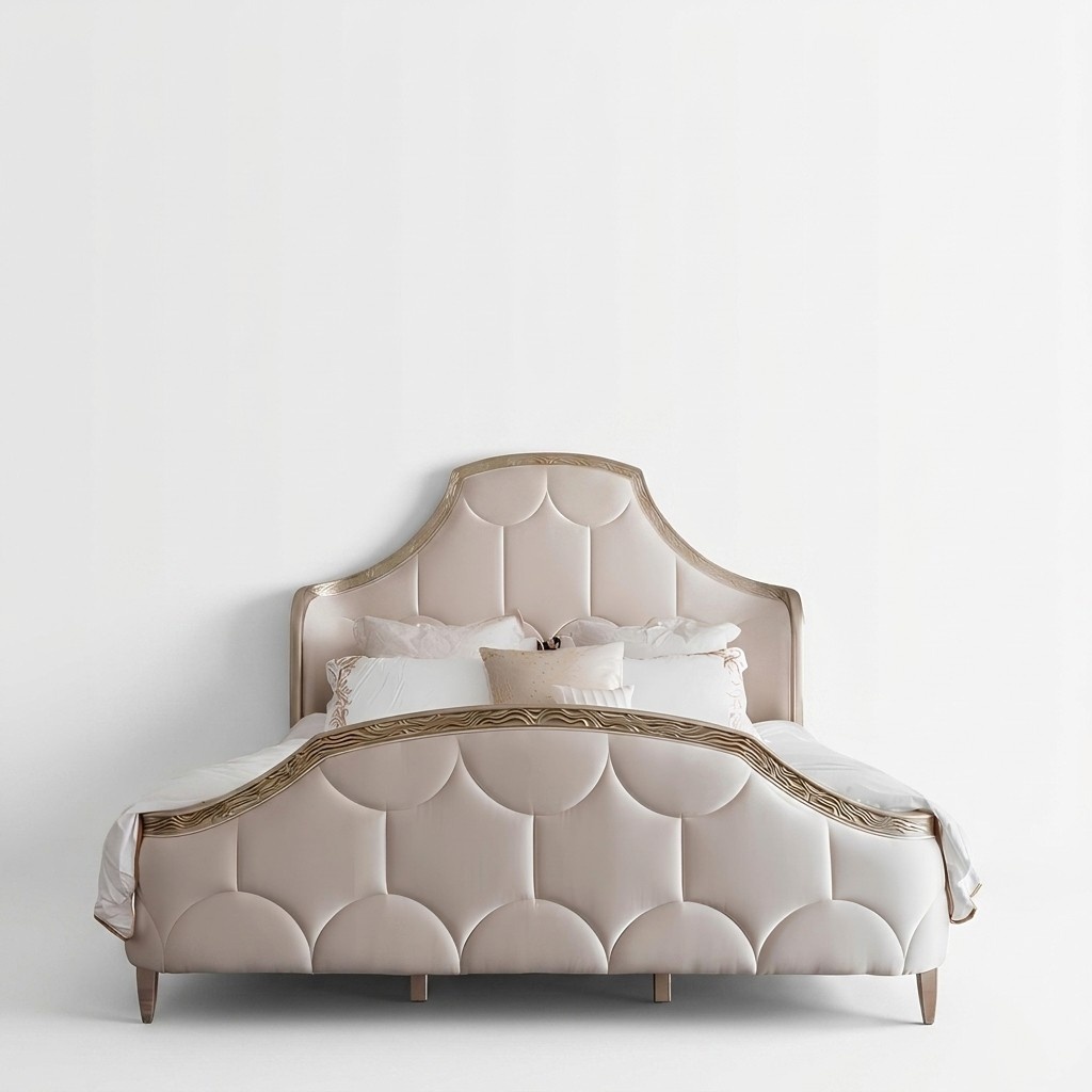 Bett Holz Betten Luxus Hotel Doppelbett Klassisches Bettgestell Landhaus
