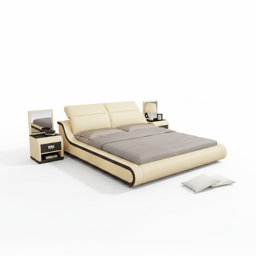 Bett mit USB Polsterbett Doppelbett Ehebett Betten 140/160/180 LB8835