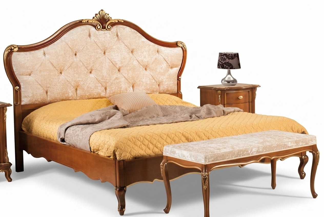 Bett Möbel Doppelbett Naturholz Schlafzimmer Möbel Design Betten Möbel Italien