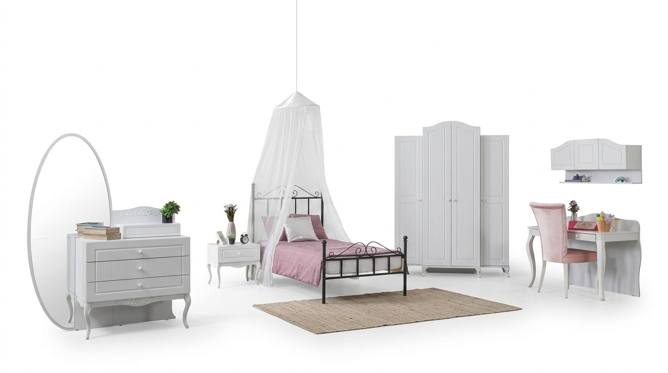 Bett Nachttisch Kommode 6 tlg.Schlafzimmer Modern Luxus Schlafzimmer