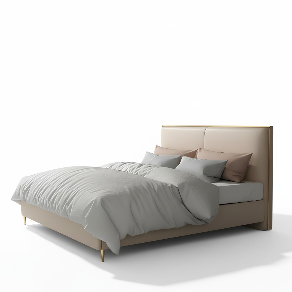 Bett Polster Design Luxus Doppel Hotel Betten Schlaf Zimmer Leder 150x200cm