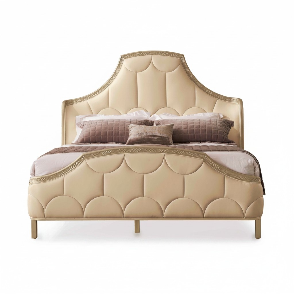 Bett Polster Design Luxus Doppel Hotel Betten Schlaf Zimmer Holz Neu