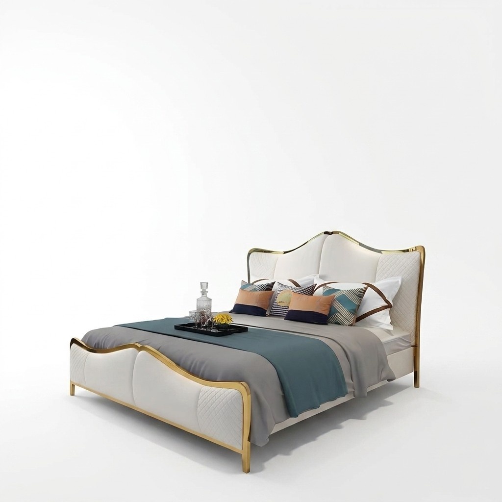 Bett Polster Design Luxus Doppel Hotel Betten Deko Ehe 180x200cm Schlaf