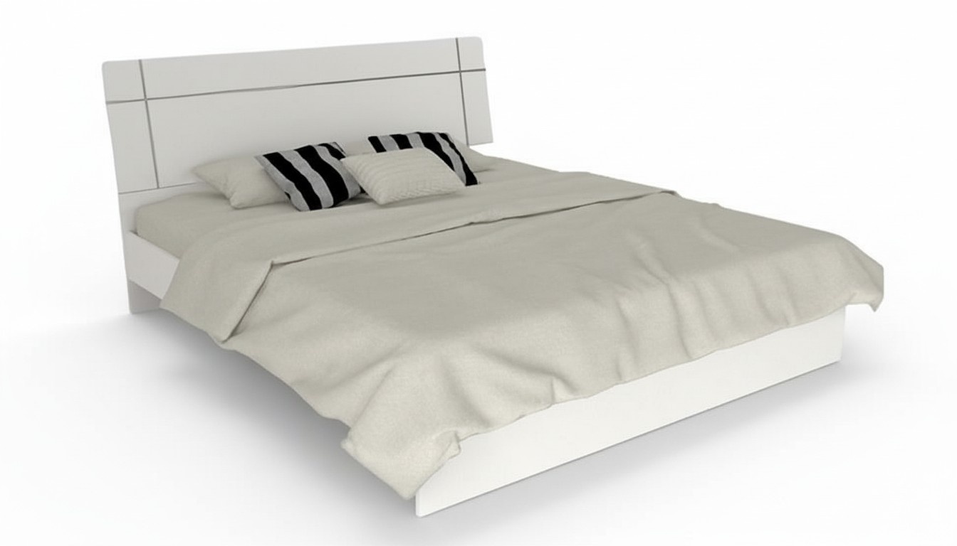Bett Schlafzimmer Doppelbett 160сm Matratze weiß moderner Stil Holz
