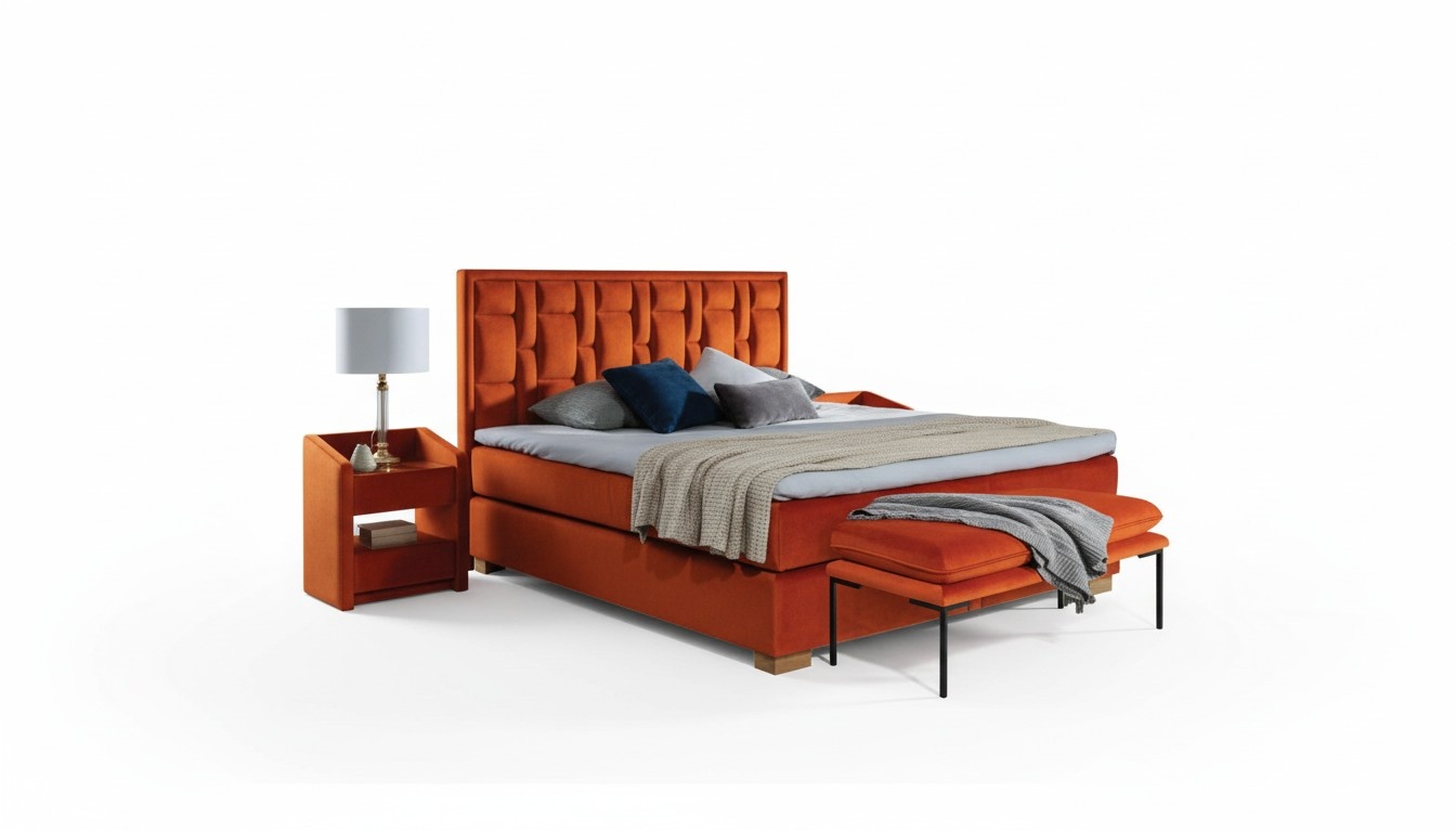 Bett Textil Schlafzimmer Möbel Moderne Betten 140x200 Bettgestell Boxspring Neu