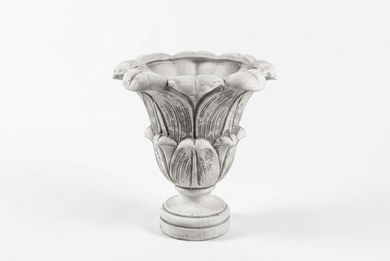 Blumenkorb Blumen Vase Gefäss Garten Figuren Terrasse Dekoration Statue